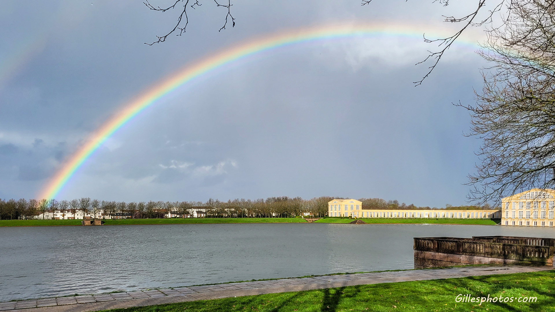 Avril 2023: Arc en ciel au lac de la Sourderie, Montigny-le-Bretonneux 