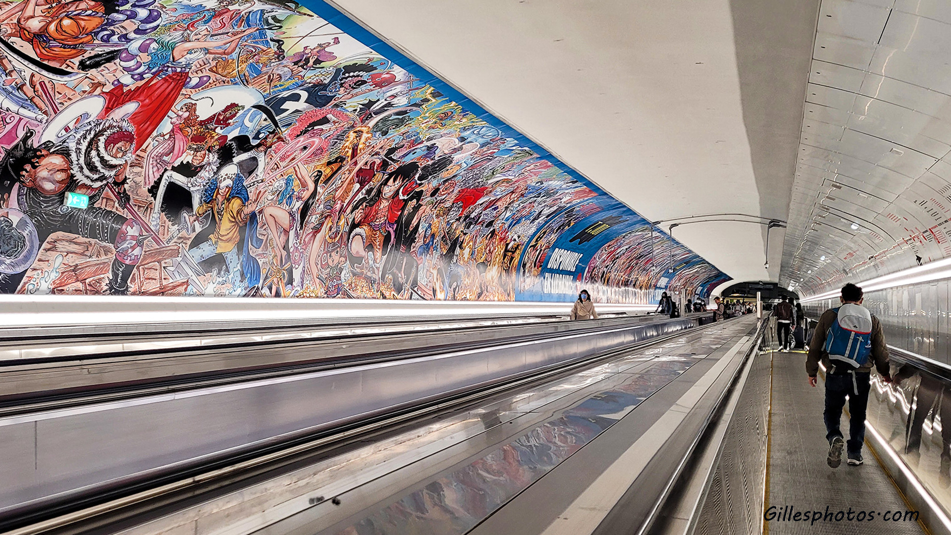 Mars 2022 :Decoration des couloirs du métro de Paris 